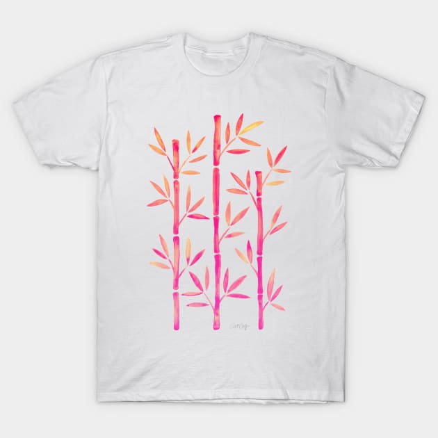 Pink Bamboo T-Shirt by CatCoq